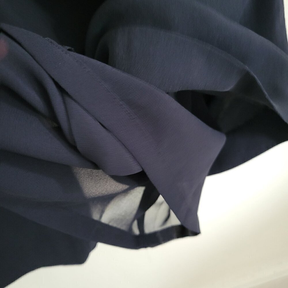 Talbots 100% Silk Dress Pants Navy Women Size 12 - Picture 8 of 11